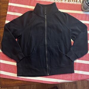 Lululemon Over-Sized Scuba Funnel Neck Black Full Zip Size M/L